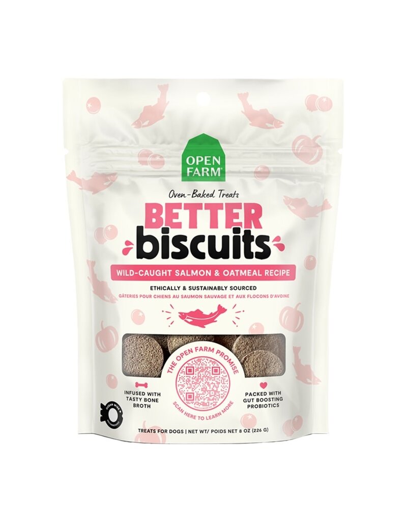 Open Farm Open Farm Dog Better Biscuits Wild-Caught Salmon & Oatmeal Recipe Treats 8oz