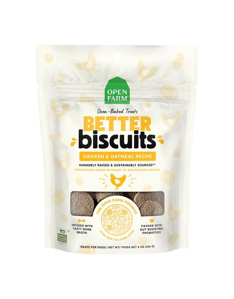 Open Farm Open Farm Dog Better Biscuits Chicken & Oatmeal Recipe Treats 8oz