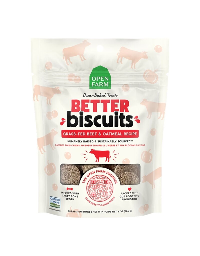 Open Farm Open Farm Dog Better Biscuits Grass-Fed Beef & Oatmeal Recipe Treats 8oz