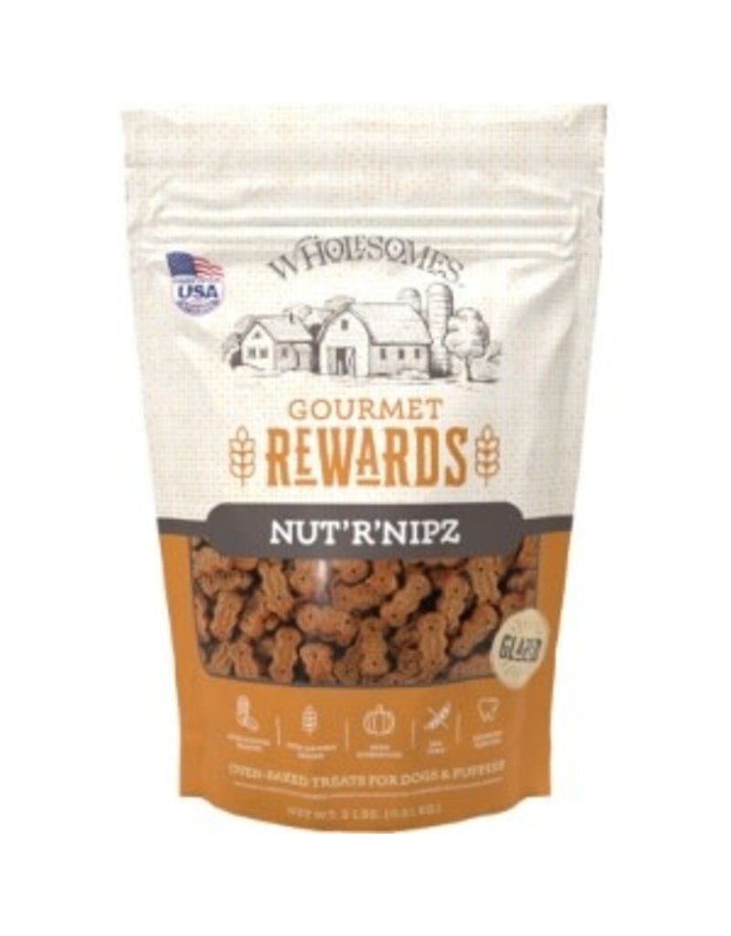 Wholesomes Rewards Wholesomes Rewards Nut R Nipz Biscuit Treats For Dogs 2LB