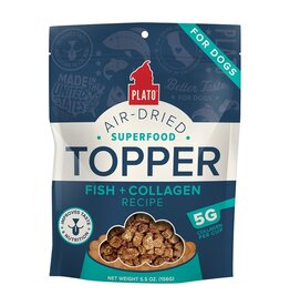 Plato Pet Treats Plato Dog Grain Free Air-Dried Topper Fish 5.5oz