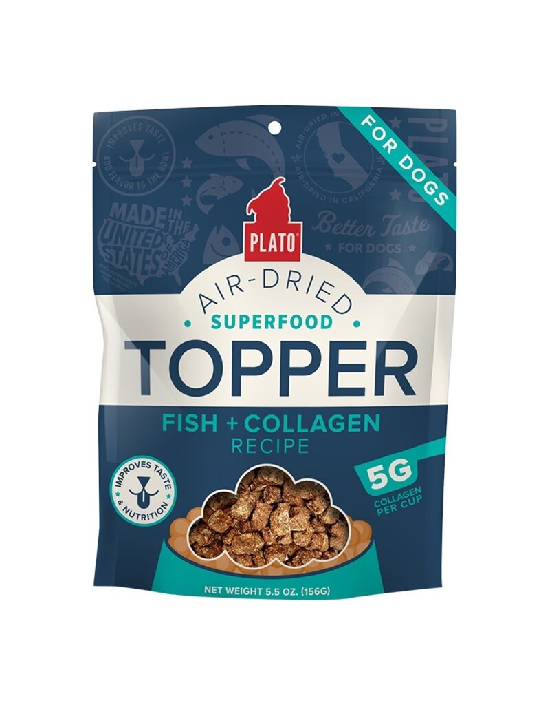 Plato Pet Treats Plato Dog Grain Free Air-Dried Topper Fish 5.5oz