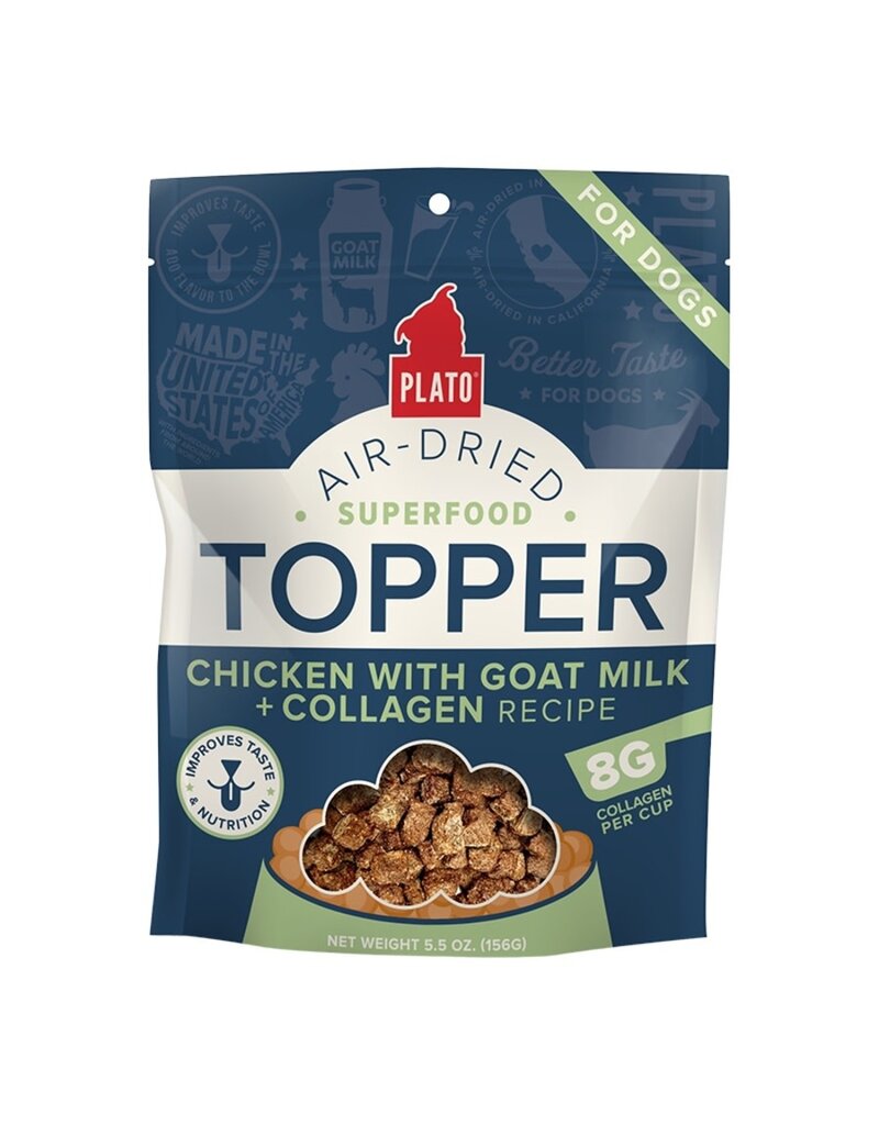 Plato Pet Treats Plato Dog Air-Dried Topper Chicken & Goat Milk 5.5oz