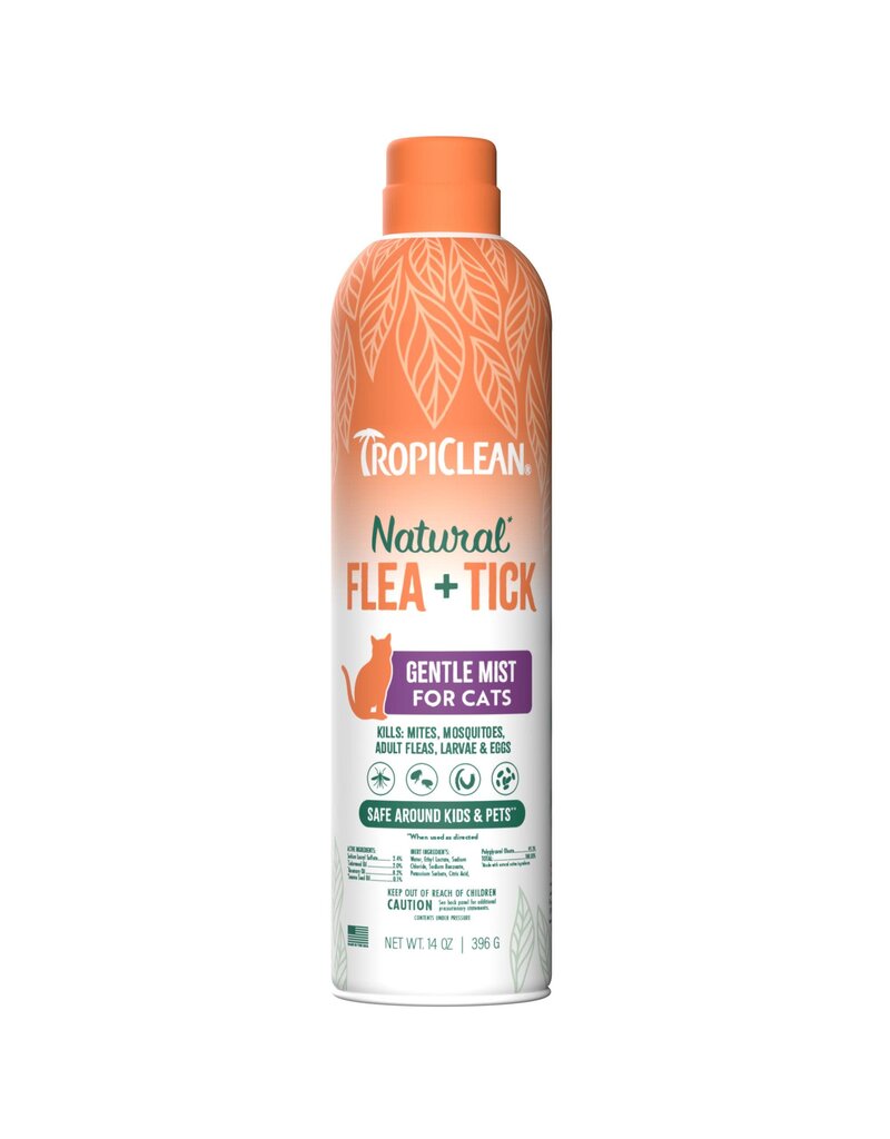 TropiClean Tropiclean Natural Flea & Tick Cat / Home Easy Mist Spray 14 oz