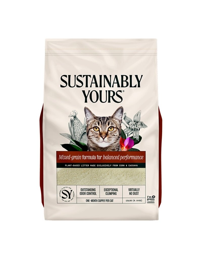 Sustainably Yours Sustainably Yours Small-Grain Formula Plant-Based Multi Cat Litter 13LB