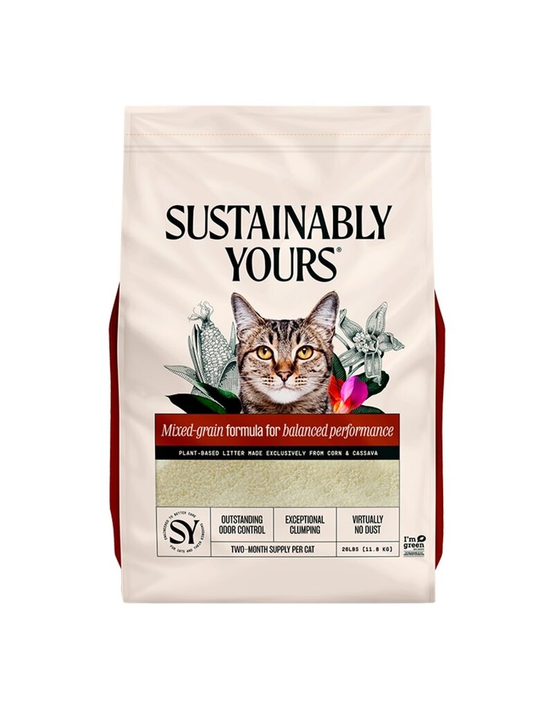 Sustainably Yours Sustainably Yours Small-Grain Formula Plant-Based Cat Litter 26LB