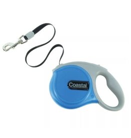 Coastal Pet Products Power Walker Dog Retractable Leash Blue Up to 32 lbs Small