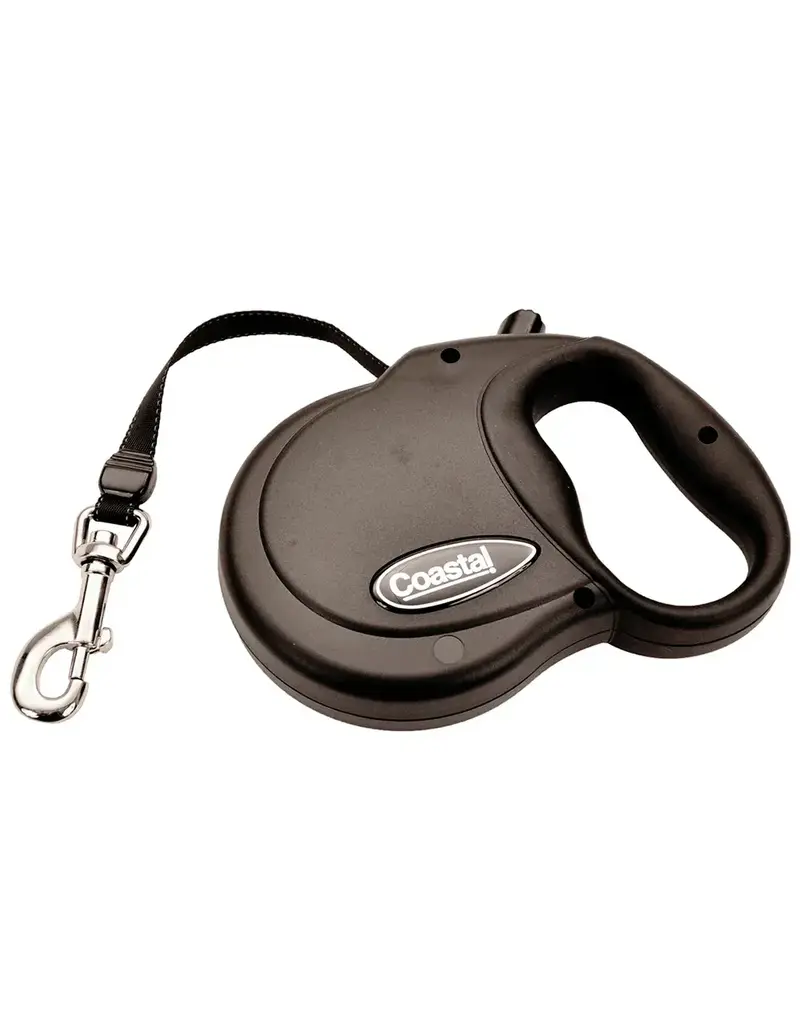 Coastal Pet Products Power Walker Dog Retractable Leash Black Up to 32 lbs Small