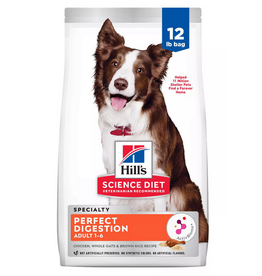 Hill's Science Hill's Science Diet Perfect Digestion Adult Dry Dog Food 12lb - Chicken & Brown Rice (605509)