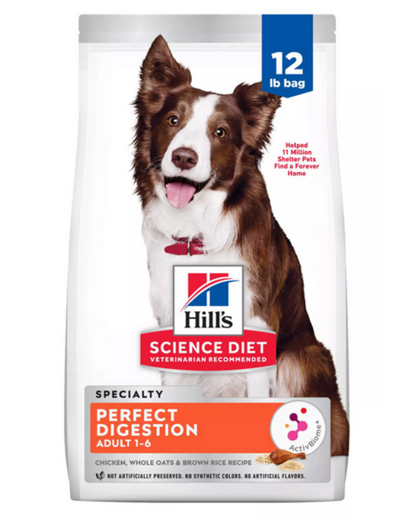 Hill's Science Hill's Science Diet Perfect Digestion Adult Dry Dog Food 12lb - Chicken & Brown Rice (605509)