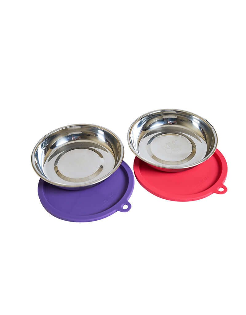 Messy Mutts Messy Mutts Cat Bowl & Lid Set 1.75 Cup (2 Pack)