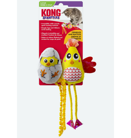 Kong Kong Scrattles Chicken Cat Toy Yellow
