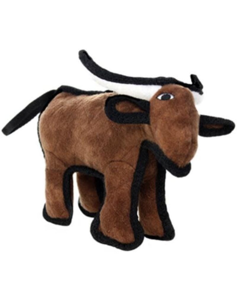 Tuffy's Tuffy JR Barnyard Bull Dog Toy Bevo Plush