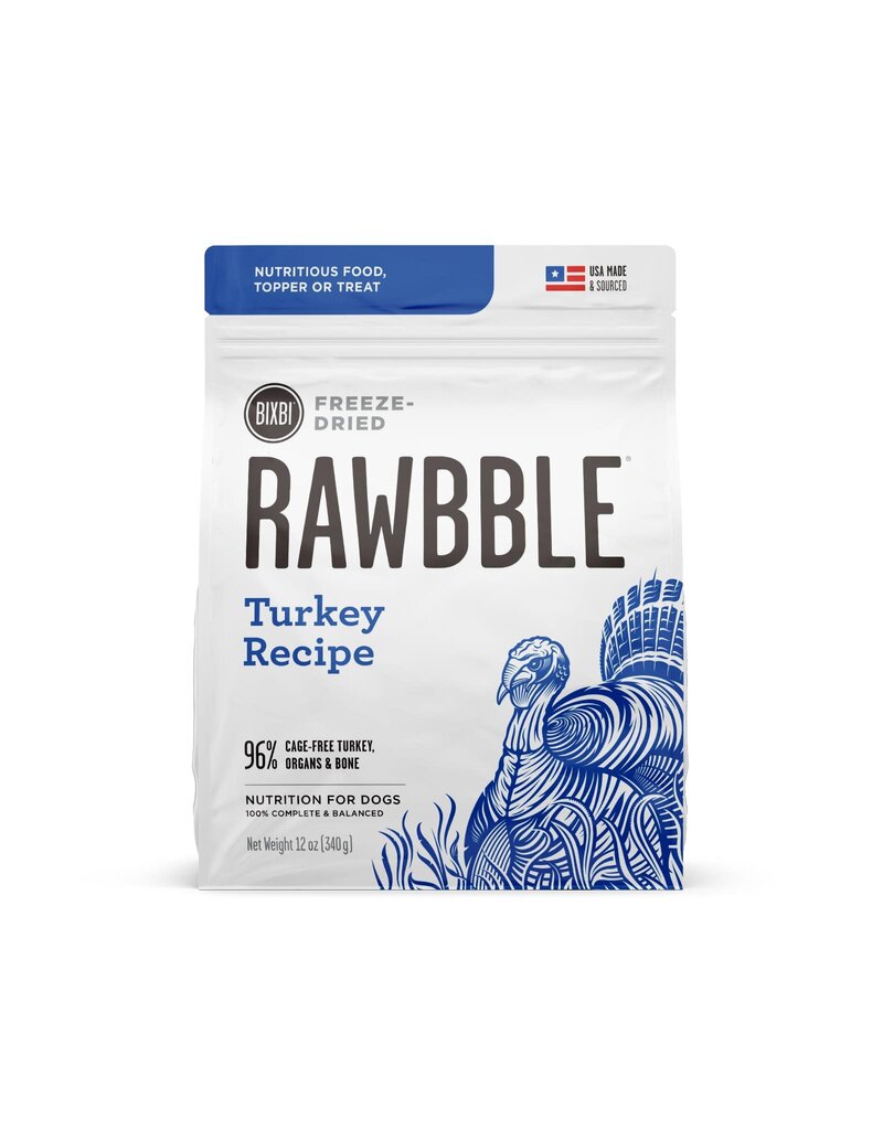 BIXBI PET Bixbi Rawbble Dog Freeze-Dried GF Turkey 12oz