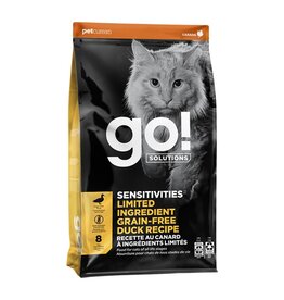 Petcurean GO! CAT SENSITIVITIES LIMITED INGREDIENT GRAIN FREE DUCK RECIPE 8LBS