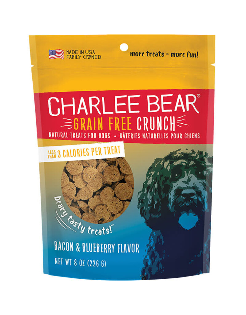 Charlee Bear Charlee Bear Crunch Bacon & Blueberry Recipe Treats For Dogs GF 8oz