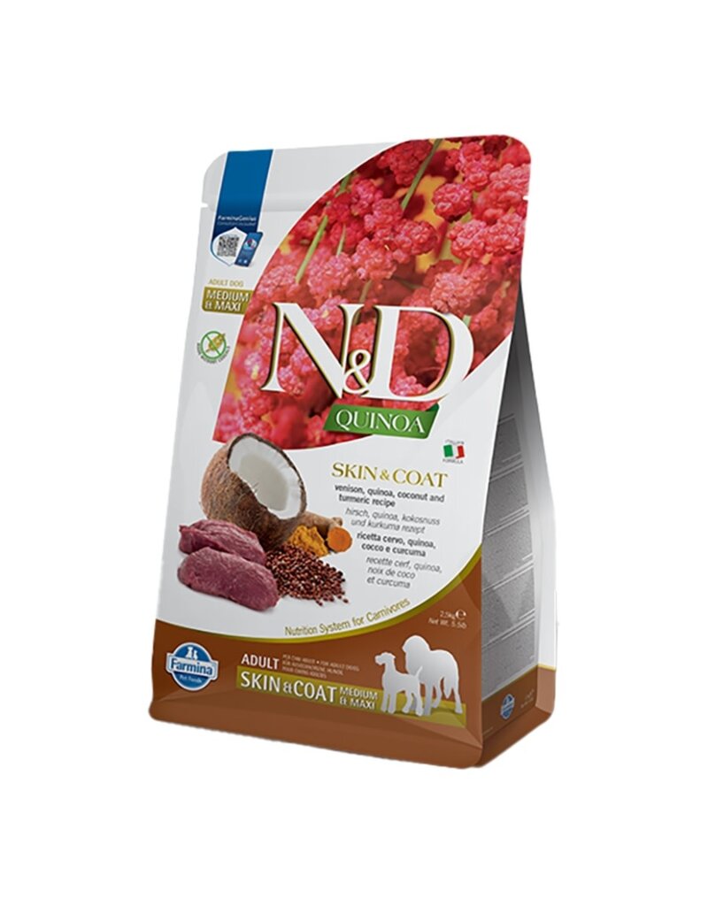Farmina Farmina Dog N&D Quinoa Skin & Coat Medium & Maxi Venison 5.5lbs