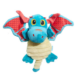 Bark Bark Grimbold The Dragon Blue Red Plush Dog Toy XS/SM