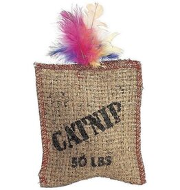 Jute Jute And Feather Sack With Catnip Cat Toy