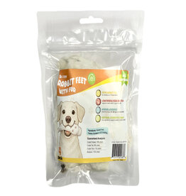 Scoochie Rabbit feet with Hair 4 Pack