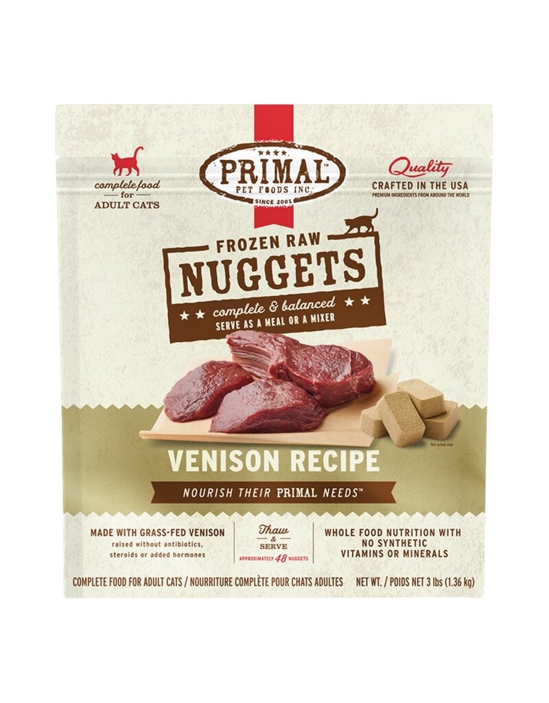 Primal Primal Cat Frozen Nugget Venison 3lbs