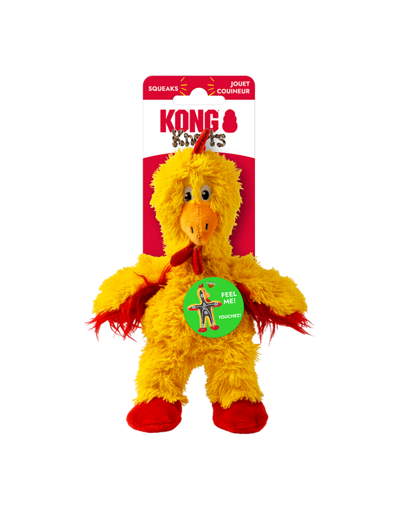 Kong Kong Knots Chicken Dog Toy Yellow Small