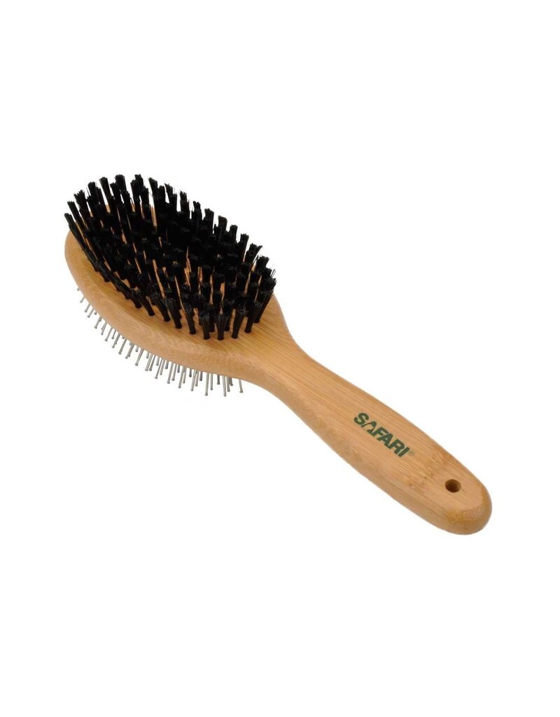 Coastal Pet Products Coastal Safari Dog Pin & Bristle Combo Brush / Bamboo Handle LRG