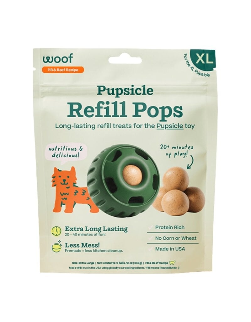 woof Woof Dog Beef Peanut Butter Pops XLarge 12oz