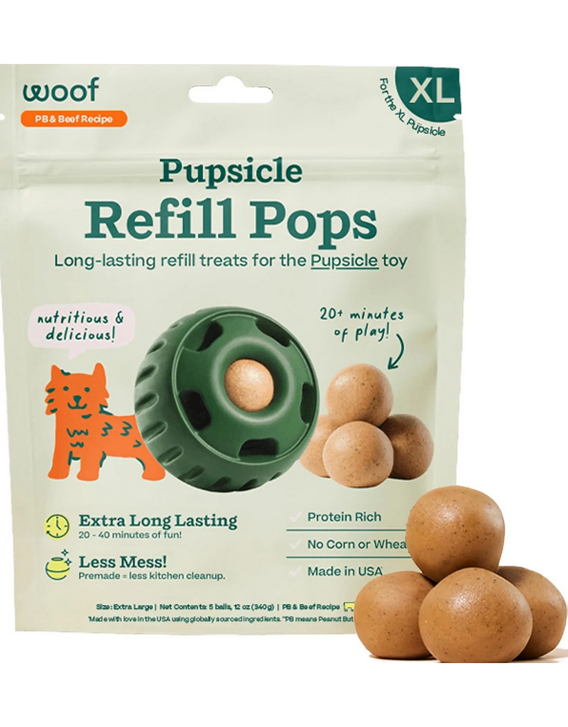woof Woof Dog Beef Peanut Butter Pops XLarge 12oz