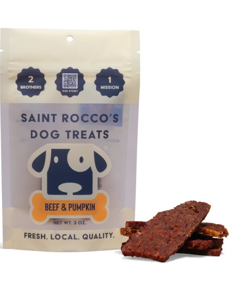 SAINT ROCCO'S Beef Pumpkin Dog Treats  3oz