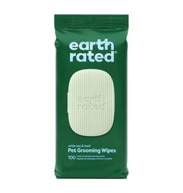 Earth Rated EARTH RATED DOG HYPOALLERGENIC GROOMING WIPES - WHITE TEA & BASIL - 100 CT