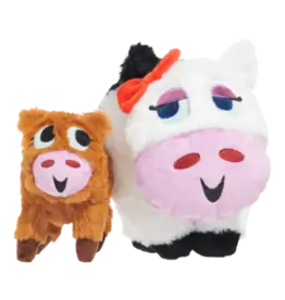 Bark Bertha the Cow Plush Tug + Extra-Large Dog Toy