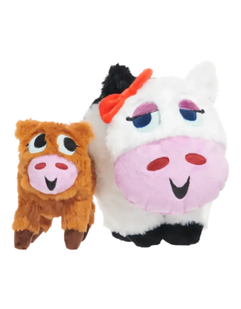Bark Bertha the Cow Plush Tug + Extra-Large Dog Toy