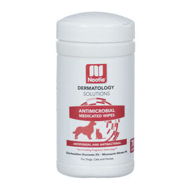 Nootie Nootie Dog & Cat Dermatology Solutions Medicated Antimicrobial Large Wipes - 70 Ct