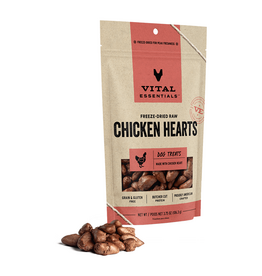 Vital Essentials Vital Essentials Freeze-Dried Chicken Hearts Dog Treats 3.75oz