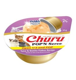 Inaba Inaba Churu POP N' Serve Tuna & Bonito Flake Cat Treat 2.4 oz