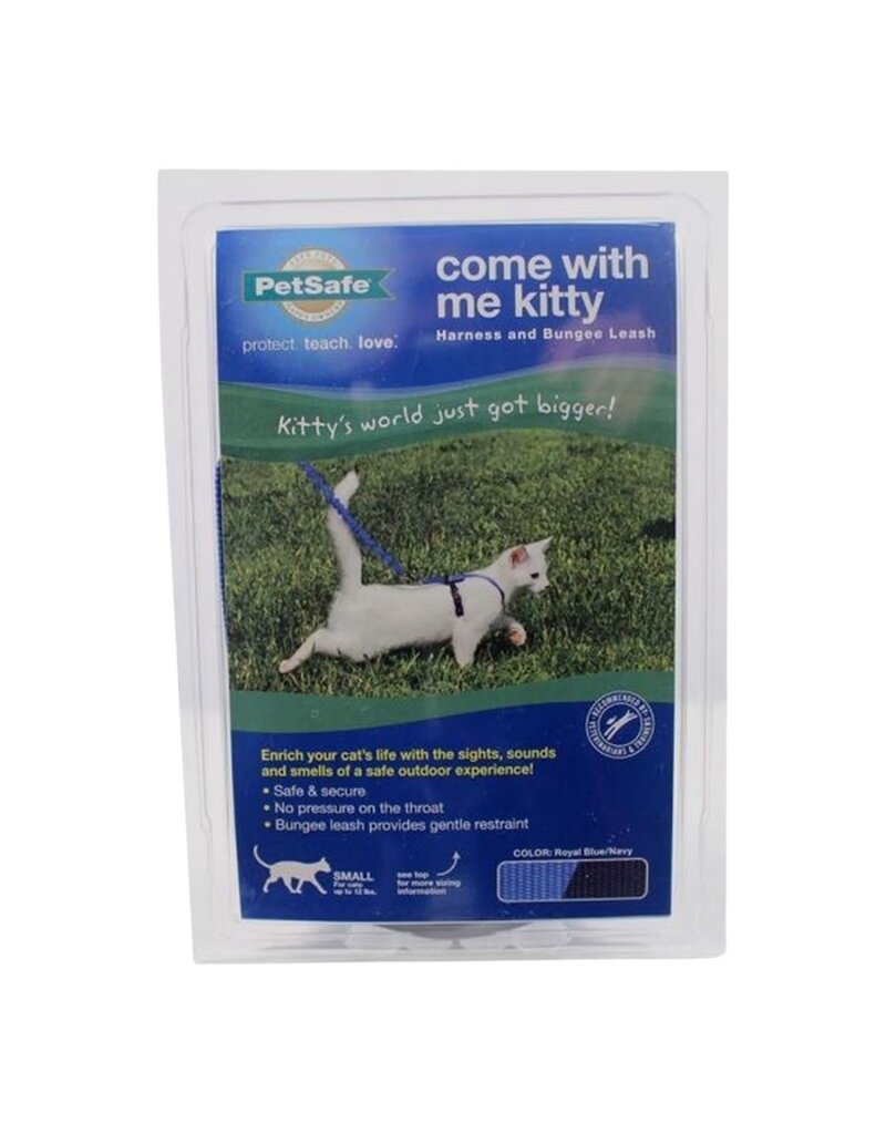 Petsafe Petsafe Cat Come With Me Kitty Harness and Bungee Leash Royal Blue Small