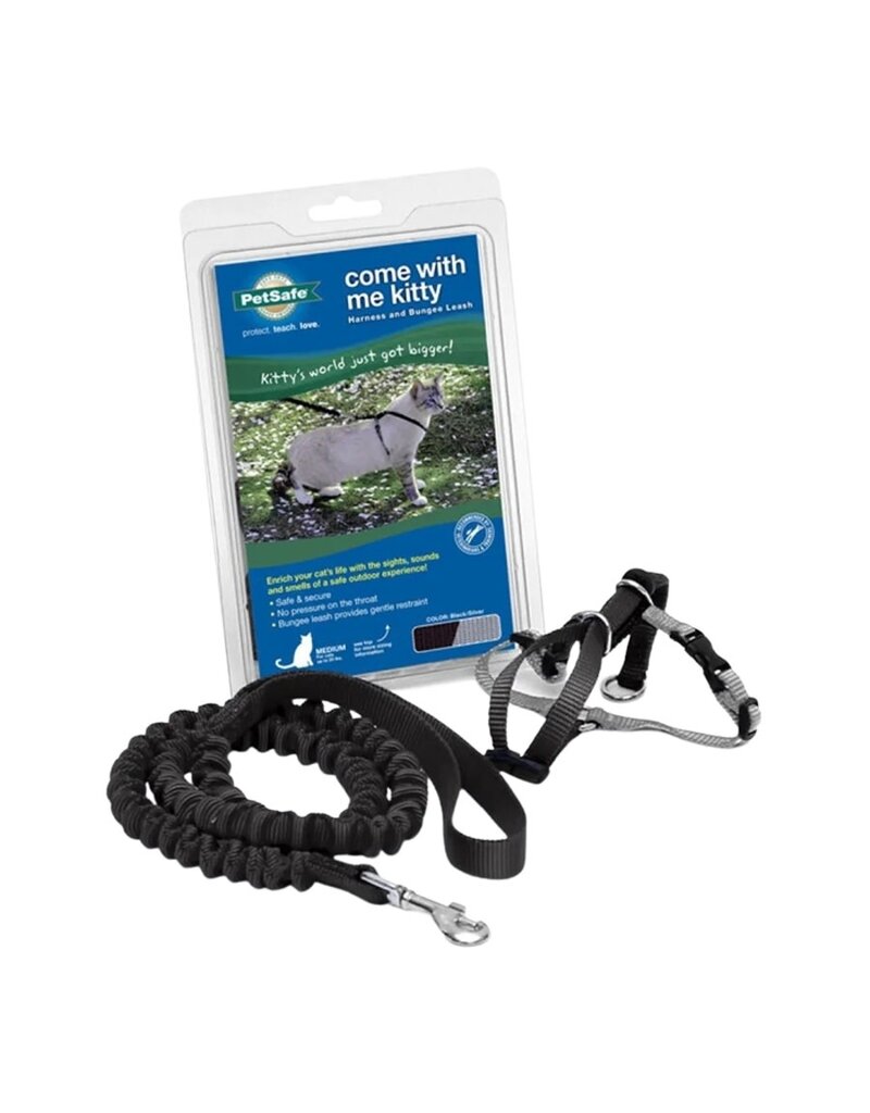 Petsafe Petsafe Cat Come With Me Kitty Harness and Bungee Leash Black Medium