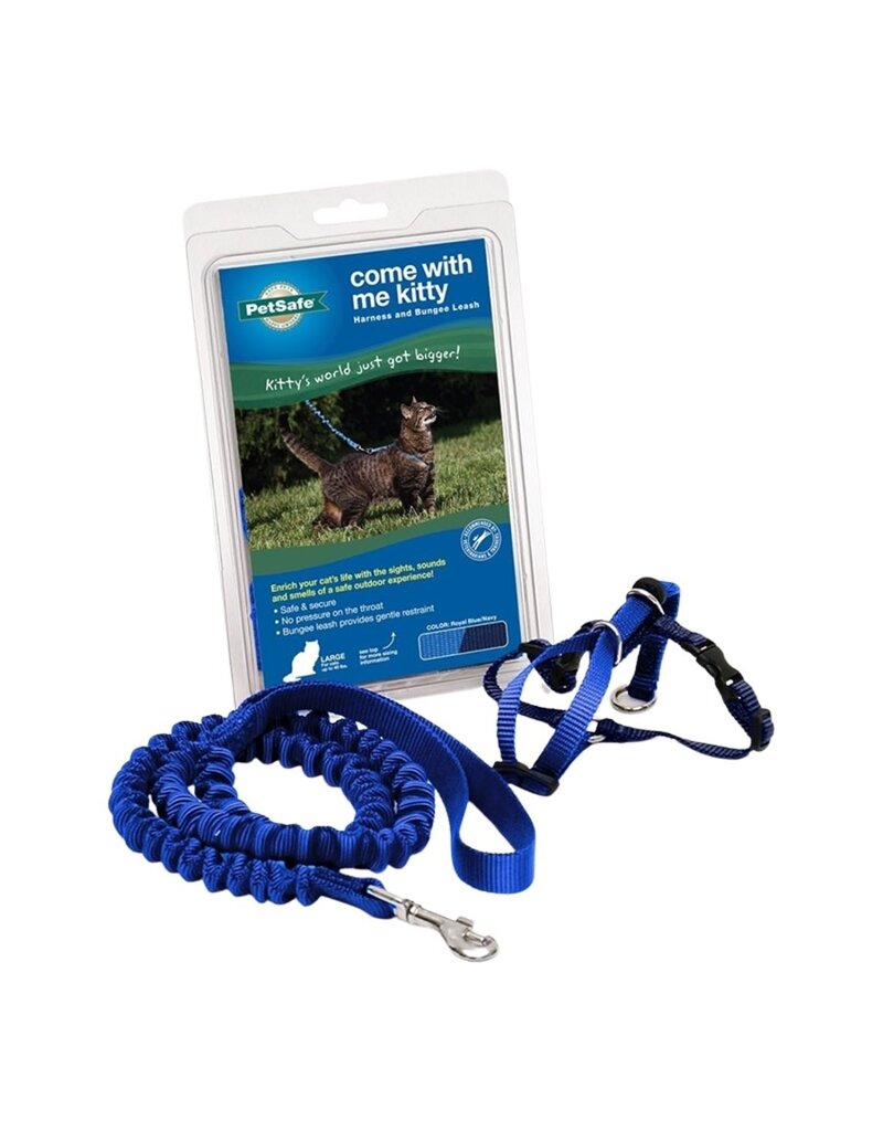 Petsafe Petsafe Cat Come With Me Kitty Harness and Bungee Leash Royal Blue Large