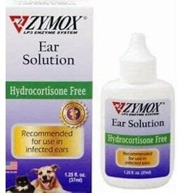 Zymox Ear Solution No Hydrocortisone 1.25 oz Bottle