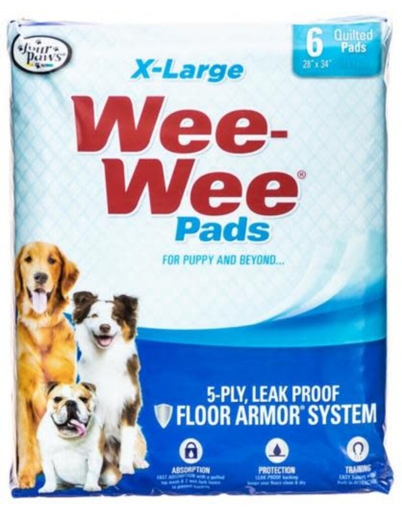 Four Paws Four Paws Wee Wee Pads X Large 6 pack 28" x 34"