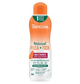 TropiClean Tropiclean Natural Flea & Tick Max Strength Shampoo For Dogs 20oz