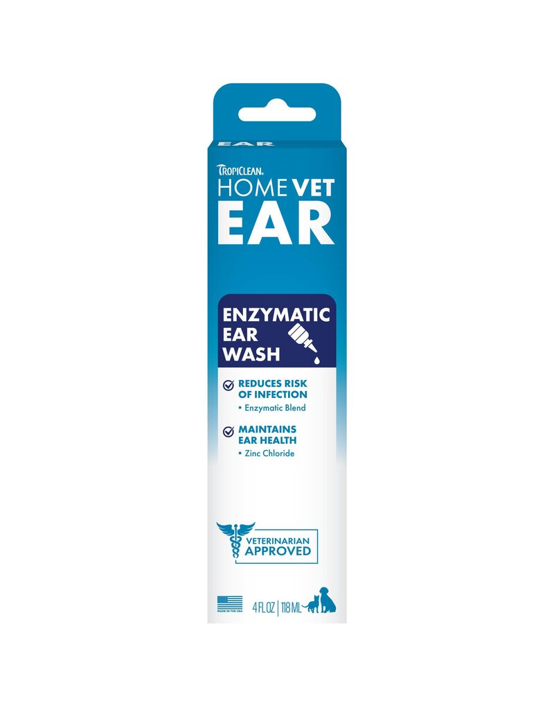 TropiClean HomeVet Enzymatic Ear Wash 4 oz