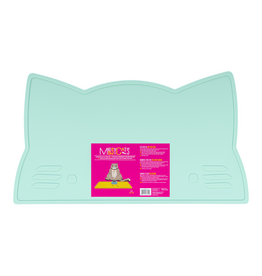 Messy Mutts Messy Mutts Cat Silicone Bowl Mat Mint
