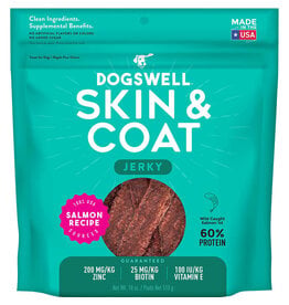 Dogswell Dogswell Dog Skin & Coat Jerky Grain Free Salmon 18oz