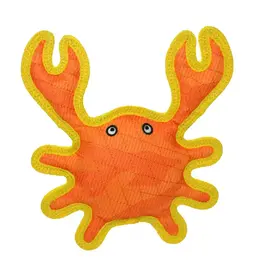 Tuffy's DuraForce Crab Tiger Orange Durable, Squeaky Toy