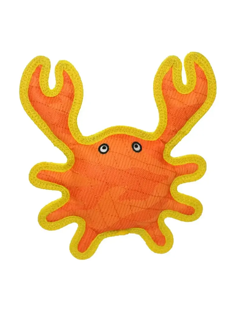 Tuffy's DuraForce Crab Tiger Orange Durable, Squeaky Toy