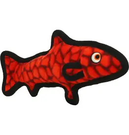 Tuffy's Tuffy Ocean Trout - Red, Durable, Tough, Squeaky Dog Toy