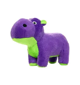 Tuffy's Mighty Jr Safari Hippo - Purple, Plush, Squeaky Dog Toy