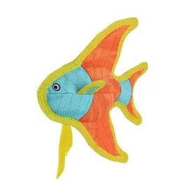 Tuffy's DuraForce Jr Angel Fish - Orange, Durable, Squeaky Dog